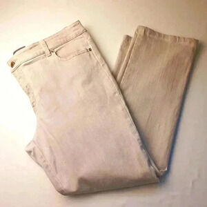 Chico's Cream Straight Leg Jeans
